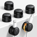 6Pack Rotatable Cord Organizer, Spring Cable Clips - Lamicall [1s Lock] Cord Holder, Desk Phone Charger Cable Management, No-Residue Adhesive Wire Organizer Keeper for Nightstand, Office Accessories