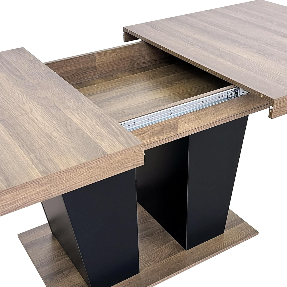 78.74" Extendable Dining Room Table for 4-10 People,Wooden Transformer K...