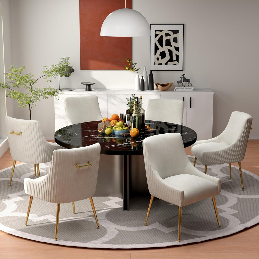 Dining Chairs, Accent Chairs Set of 6, Modern Upholstered Kitchen Dining Room...