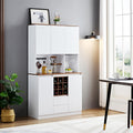 69" Kitchen Pantry Cabinet with Storage,Buffet Sideboard for Coffee Maker & Toaster, Liquor Storage Cabinet for Snacks,Spices & Wine,Fits for Kitchen Dining Room & Coffee Bar,White