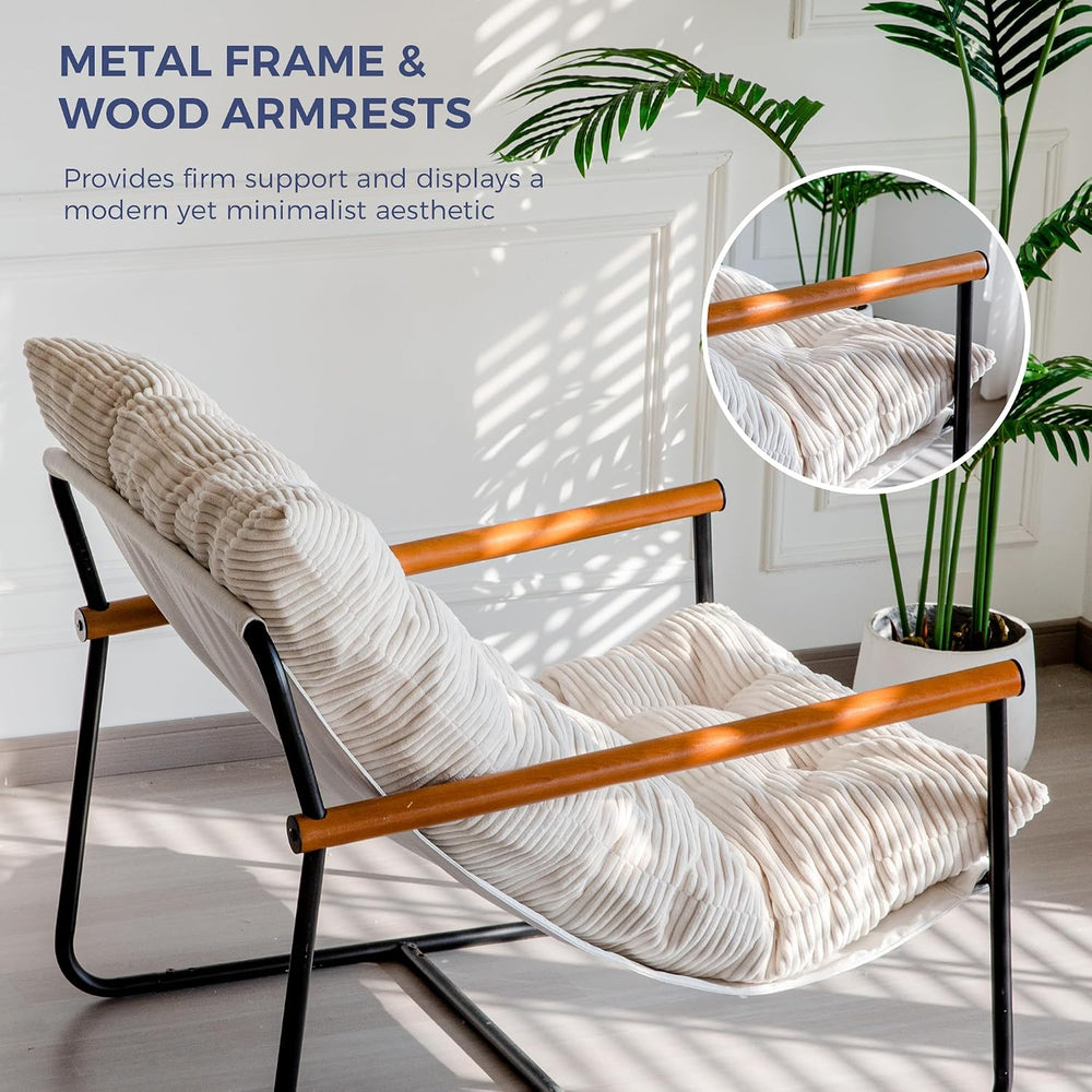 MAXYOYO Modern Accent Chair, Comfy Living Room Chair with Metal Frame | Accen...