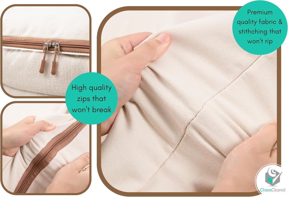 Chaos Cleared Canvas Storage Bags Designer Organizer for Comforters 2 Pack – ...