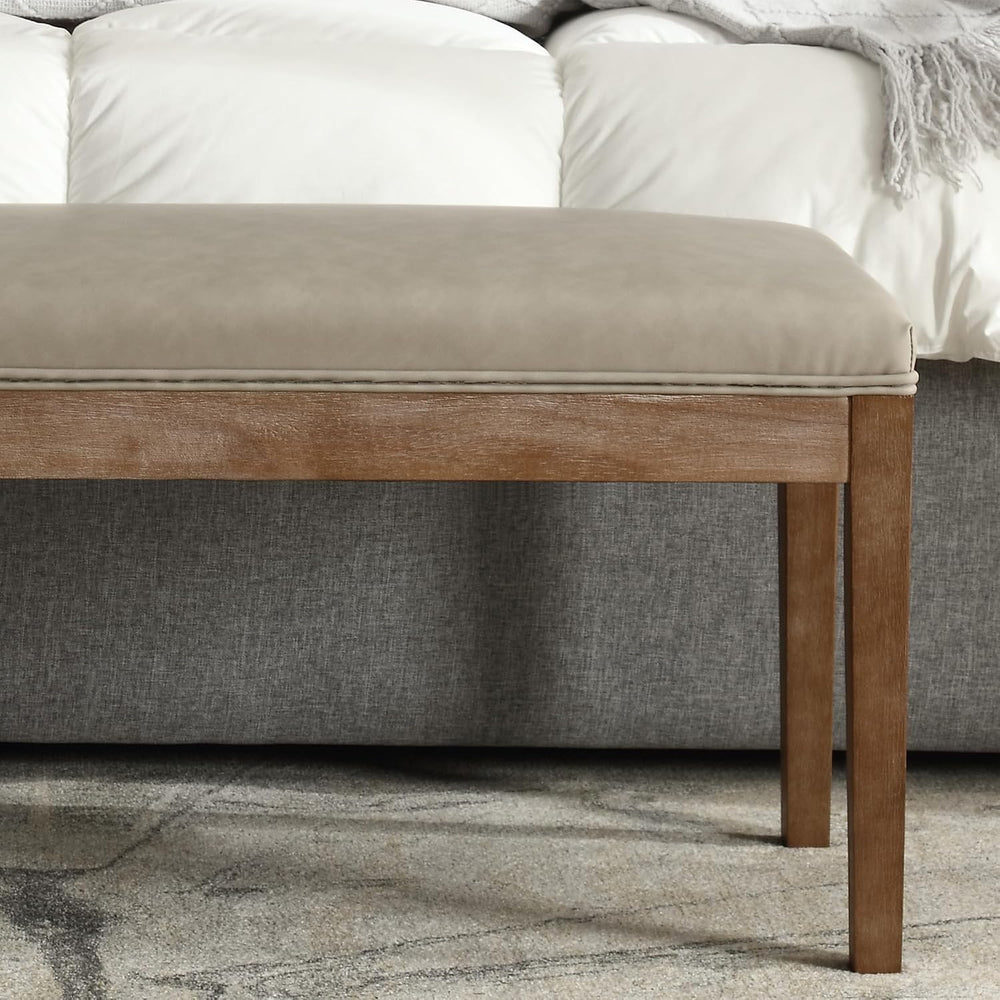 LZAREAL Upholstered Entryway Bench Modern Shoe Benches for Hallway Porch Bedr...