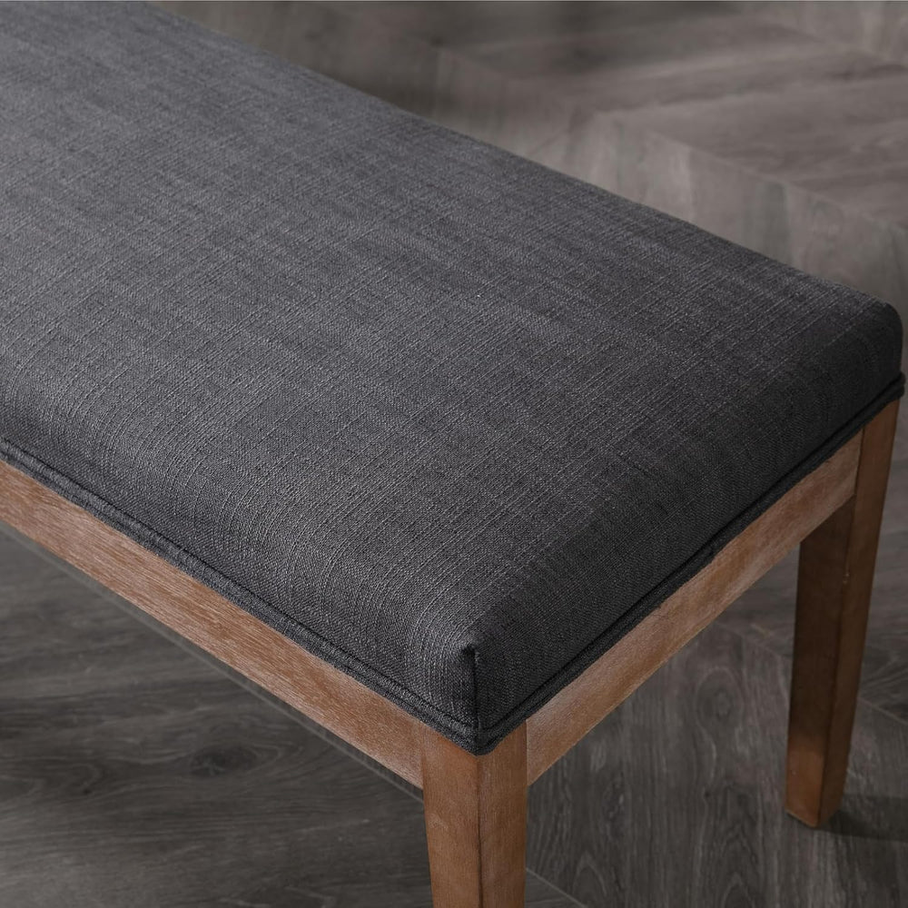 chairus Linen Upholstered Entryway Bench Dining Table Benches Farmhouse Shoe ...