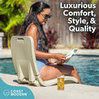 Coast Modern Portable Poolside Chair – Adult Foldable Flip Chair for Pool, Beach, Tailgating & Stadium – Durable Plastic with Back Support
