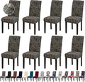 Chair Covers, Stretch Kitchen Chair Covers/Dining Chair Covers for Dining Room 8 Pack, Removable Washable Dining Chair Slipcovers for Home, Hotel, Banquet