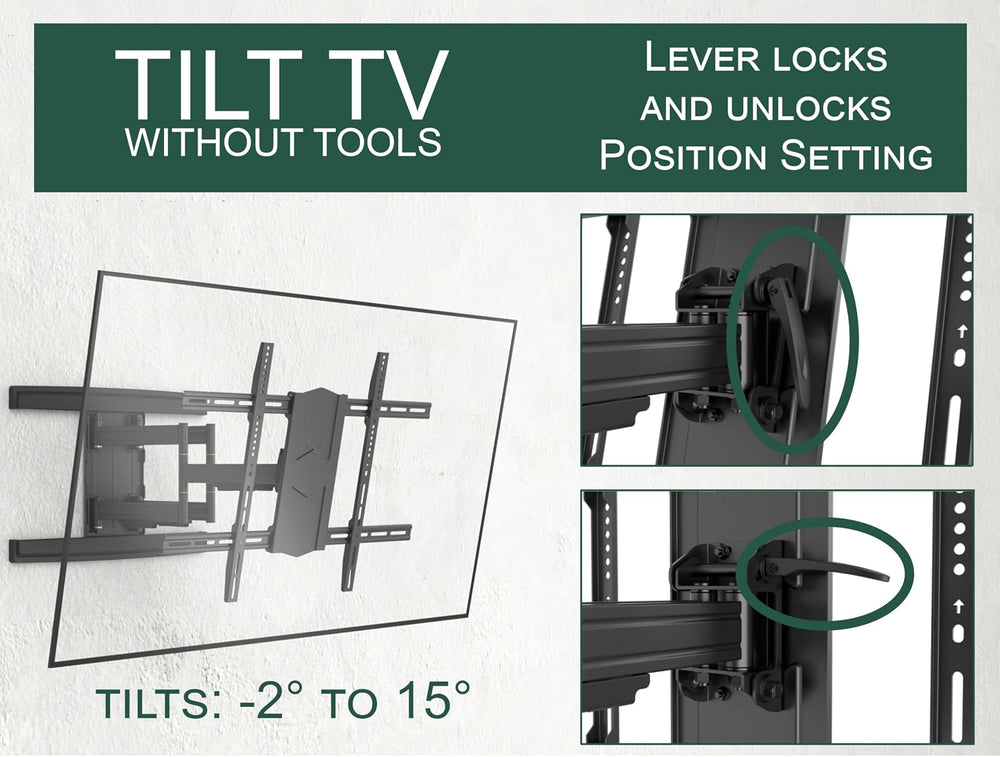 ynVISION.DESIGN Heavy Duty Full Motion TV Wall Mount for 65-100" TVs, XX...