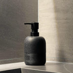 Matte Black Soap Dispenser Sets with Pump,Hand Soap and Lotion Dispenser for Bathroom Countertop,Morden Soap Dispenser for Kitchen-10.6oz.