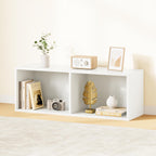 IOTXY DIY Modular Cube Bookcase - CubeXY Customizable Stackable Expandable Basic Shelving Units, 2-Cube Wooden Open Bookshelf for Miscellaneous Storage Organizer, White