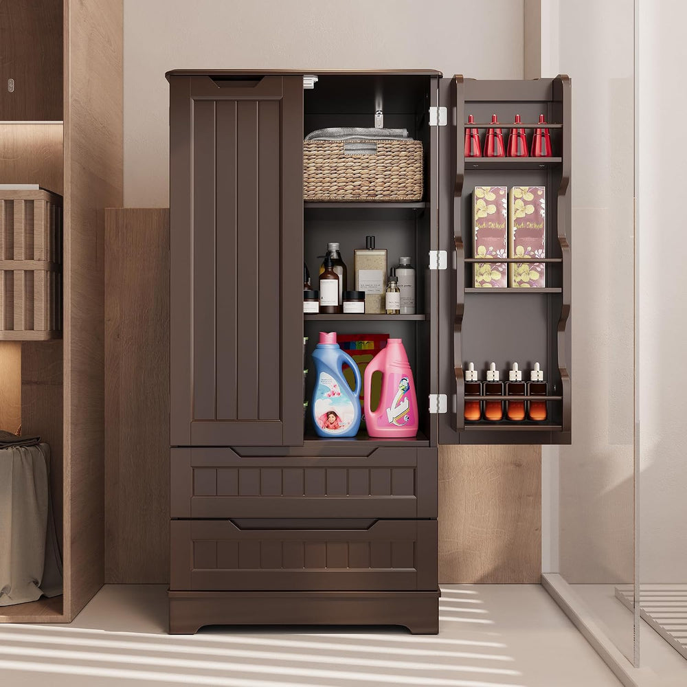 Gizoon 47'' Kitchen Pantry Cabinet with Drawers for Dining Room, Dark...
