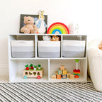 NaturalCozy Storage Cubes 9”x9”x7”Cotton Rope Woven Baskets for Organizing 3-Pack | 9 Inch Cube Storage Bin | Small Basket for Shelf Nursery, Pantry, Decorative Plant, Bathroom Closet, Toy Gift