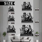 Bamboo Panda Animal Wall Key Holder | Metal Key Organizer with Hooks | Coat Rack & Wall Decor for Front Door & Hallway