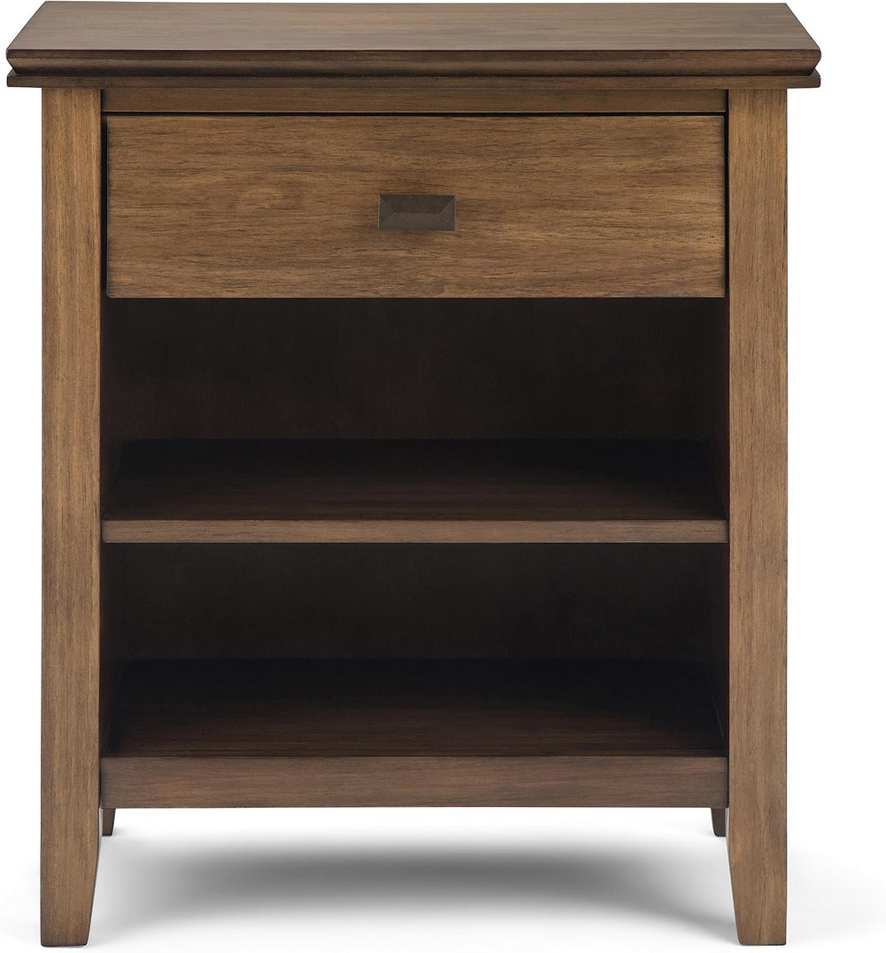 SIMPLIHOME Artisan Solid Wood 24 inch Wide Transitional-Style Bedside Nightst...