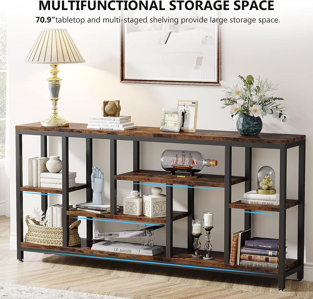 Tribesigns Console Sofa Table, 70.9 inch Extra Long Table Behind Couch with S...