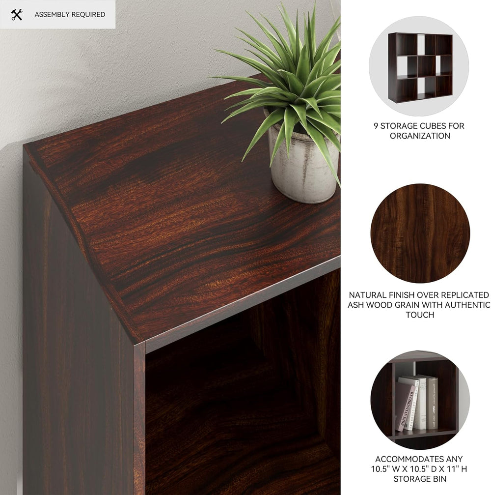 Signature Design by Ashley Glosmount 9 Cube Storage Organizer or Bookcase, Ch...