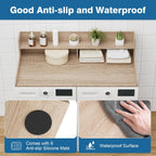 Washer Dryer Countertop with Shelf 27.5" W x 54" L x 12" H Laundry Room Countertop for Washer and Dryer with Edge Rails, Oak