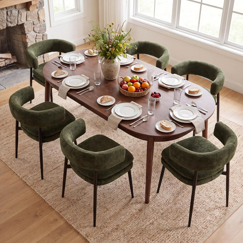 EALSON Upholstered Dining Chairs Set of 4 Modern Fabric Dining Room Chairs wi...