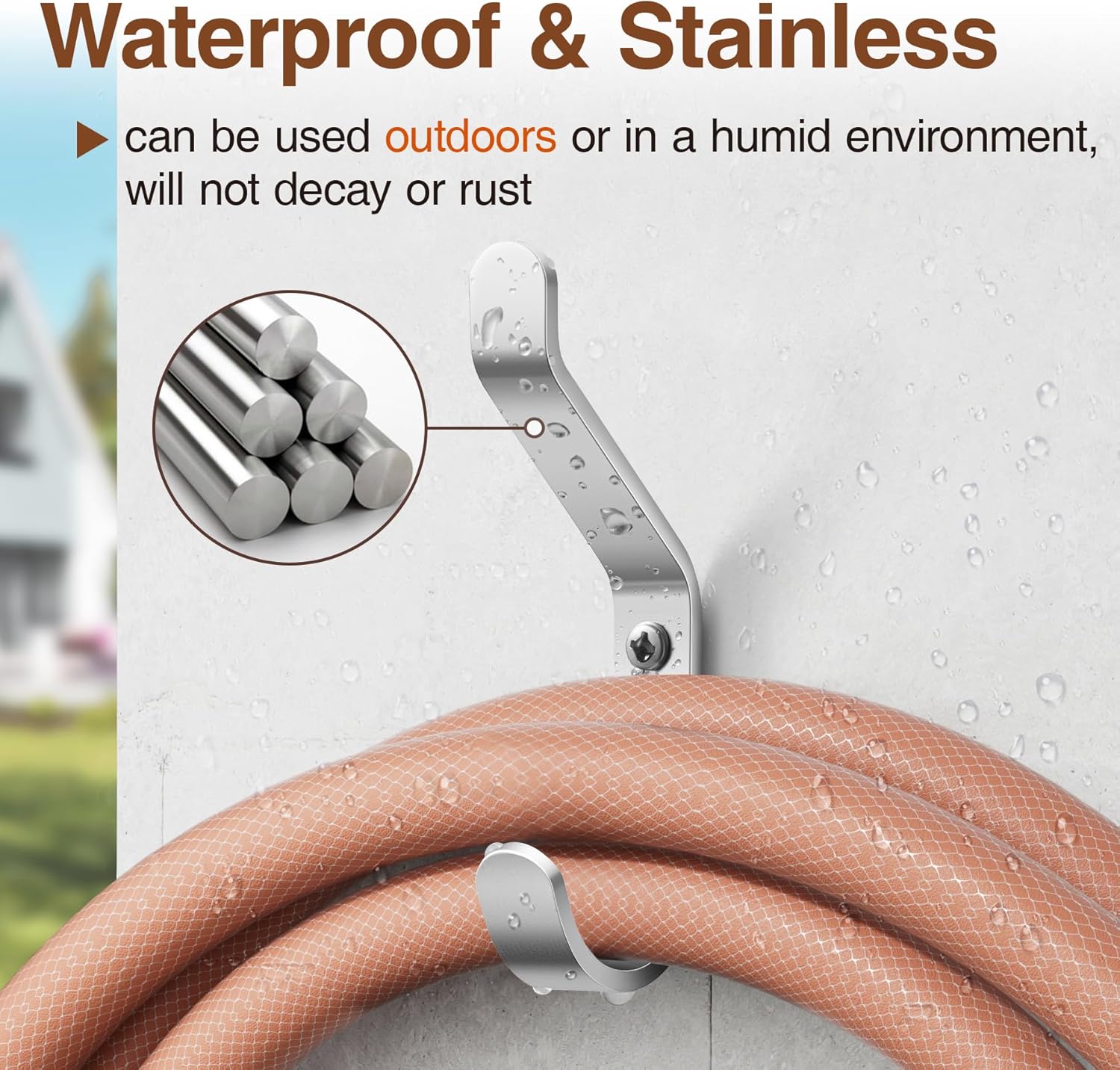 10-Pack Coat Hook for Hanging, 20LB (Max), Stainless Wall Hooks for Towel, Hat, Backpack, Key, Clothes, Wall Mounted Coat Hanger for Closet, Metal, Silver 3.75“