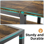 Aquzee 85 inch TV Stand, Entertainment Center for 70 75 80 85" TV, 75.2" Wide Wood Television Console Table for Living Room Bedroom Gaming Room, Rustic Brown