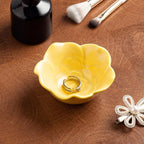 Small Rose Jewelry Dish, Ring Holder Dish, Ceramic Jewelry Tray | Keeps rings, earrings, coins, and keys easy to find on vanities or nightstands, and makes a sweet gift for moms and sisters