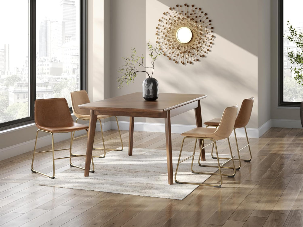 Signature Design by Ashley Dining Chairs Set of 2, Mid Century Gold, Toast | ...