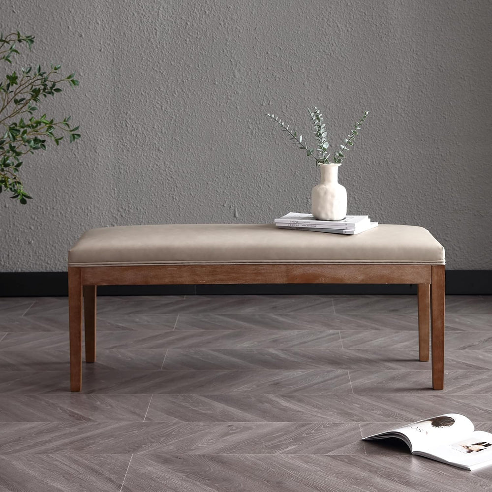 LZAREAL Upholstered Entryway Bench Modern Shoe Benches for Hallway Porch Bedr...