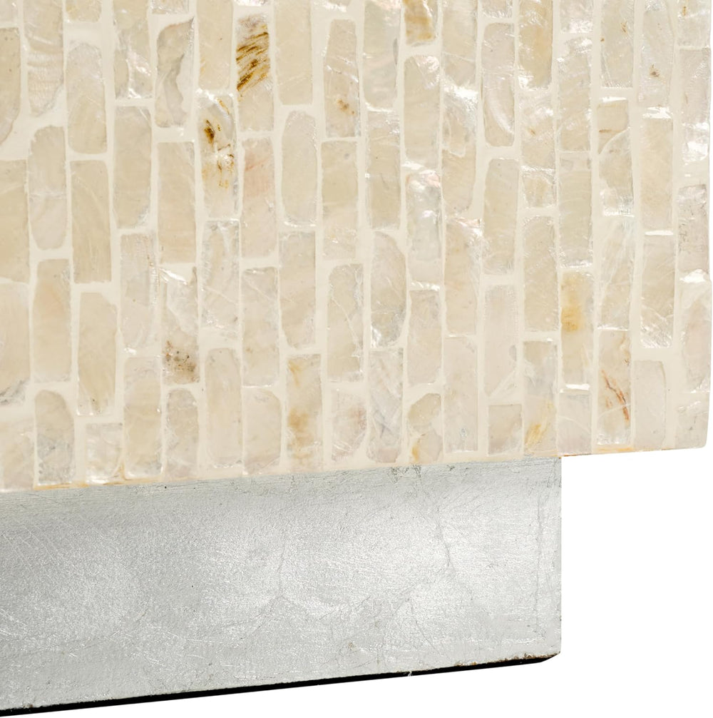 SAFAVIEH Home Collection Scarlett Natural & Silver Capiz Shell Square Acc...