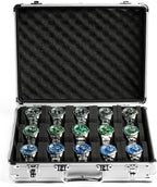15 slots Watch organizer Case, Silver Aluminum watch storage box, hard watch travel box, padded case for watch display and organization