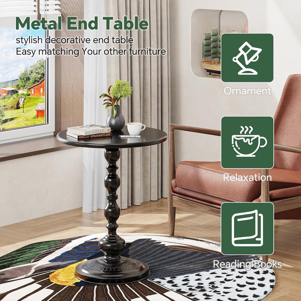 Simple Trending Small Side Table, Round Drink Table End Table, Sofa Table TV ...