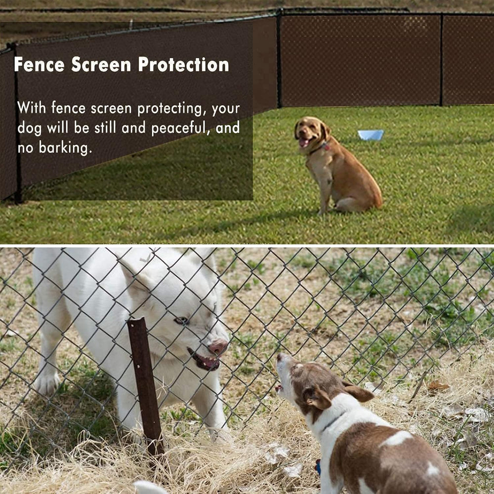 UPGRADE Privacy Screen 4' x 25' Fence Commercial Shade Cover with Bra...