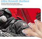 Tactical Soldier Gaming Mouse Pad – 31.5" x 11.8" Extended Desk Mat with Red Urban Battle Scene – Non-Slip Base, Smooth Surface for Gamers & Office Use