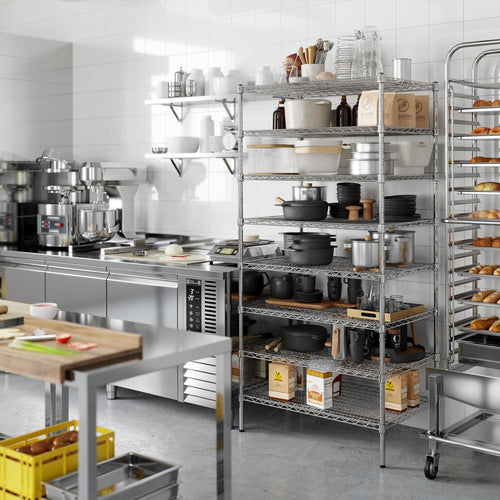 24" Deep x 36" Wide x 74" Height Wire Shelving Kit | 8-Tier | NSF Commercial Storage Rack Unit