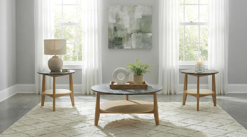 Coaster Home Furnishings - Bradley - Wood - 3-Piece Coffee Table Set with Ash...