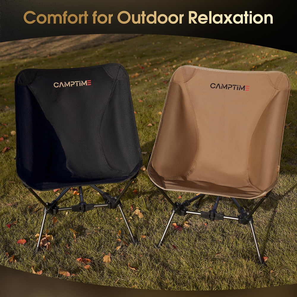 Camptime Portable Camping Chair, Lightweight Compact Backpacking Chair with S...