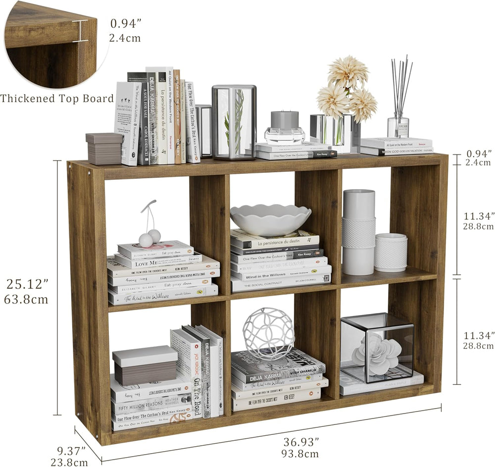 Cube Storage Organizer Bookcase, Decorative 11 inch Open Back Cubical Shelf w...