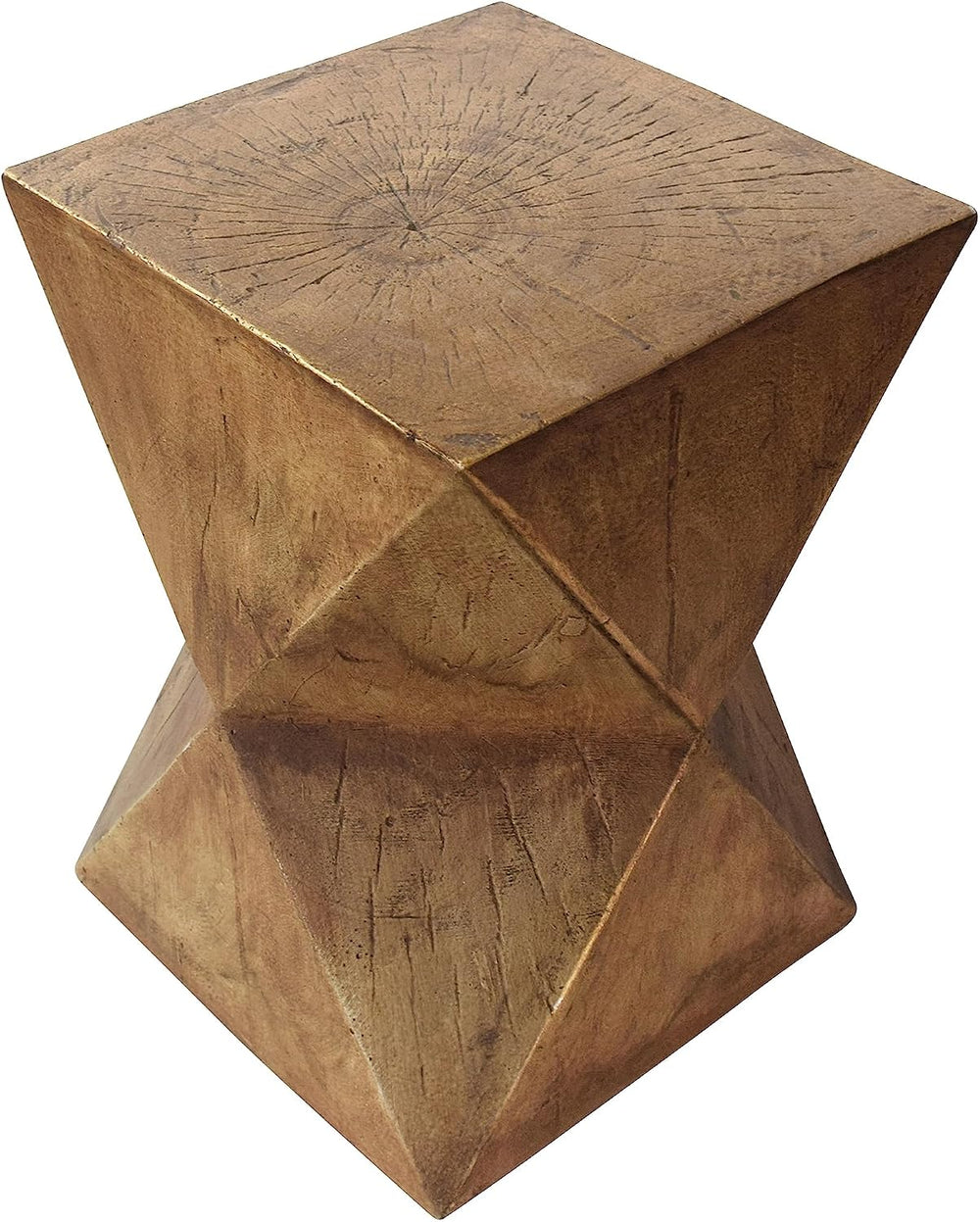 Geometric Side Table: Abstract Hourglass Design Lightweight Concrete Structur...