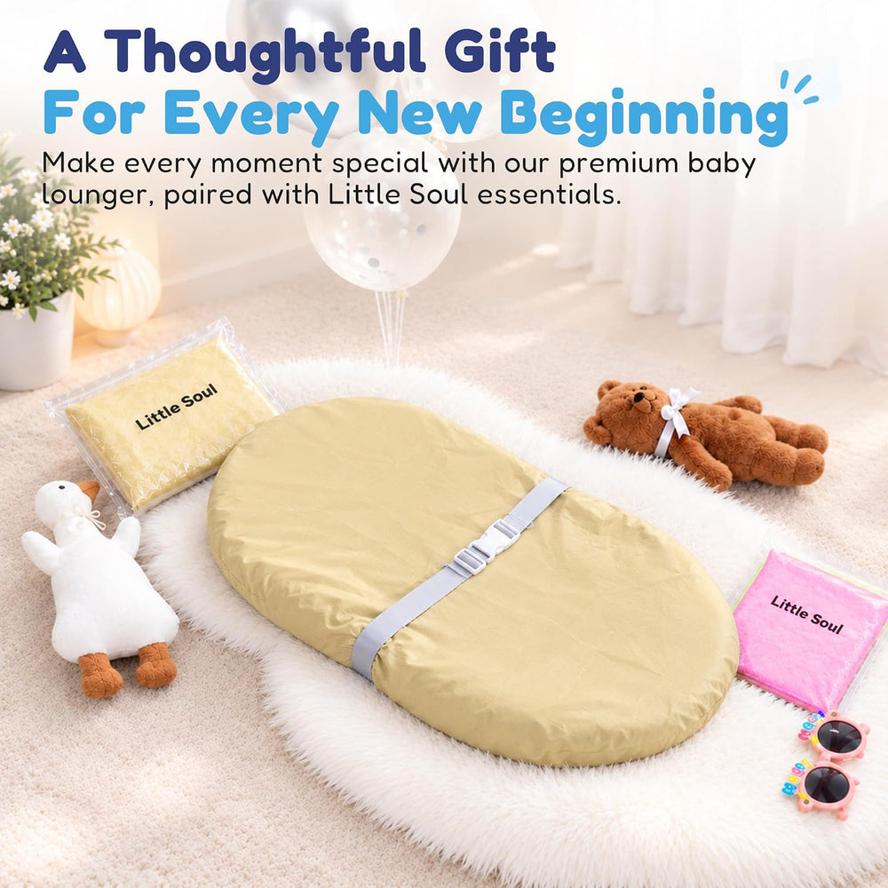 LittleSoul EVA Diaper Changing Pad with 2 Washable Waterproof Covers, Wipe-Cl...