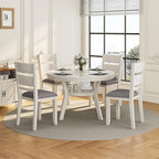 Dining Chairs Set of 6, Solid Wood Farmhouse Chairs with High Cross Back and Upholstered Seat, Easy Assembly for Indoor Home, Dinner, Kitchen, Grey