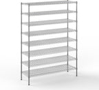 18" Deep x 54" Wide x 74" Height Wire Shelving Kit | 8-Tier | NSF Commercial Storage Rack Unit