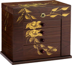 Wooden jewelry case Jewelry Box for Women Large Wood Organizer with Drawers and Mirror for Rings,Earrings, Necklaces,watches,jewelry boxes & organizers, Jewelry Boxes