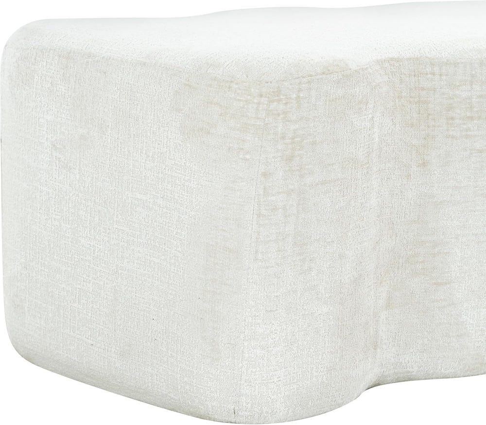 SAFAVIEH Couture Collection Jacqualessa Cream Chenille Bench (Fully Assembled)