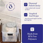 HOMZ 2-Pack Latching Lid, Large Clear Plastic Storage Bins with Lids, 66 Quart, Gray Latch - Stackable Container Boxes for Home, Bathroom, and Office Organization