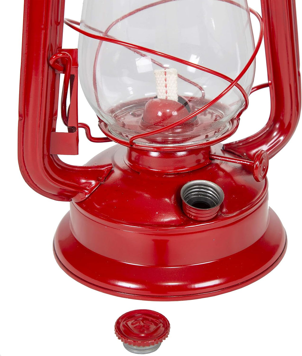 Stansport Hurricane Lantern – Classic Metal Kerosene Oil Lamp with Glass Glob...