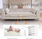 Aoiy & Wifon 83.1" W End of Bed Bench King Size, Oversized Window Bench Seat with Pillows & Rubberwood Legs for Bedroom/Living Room/Apartment, Polyester, Beige