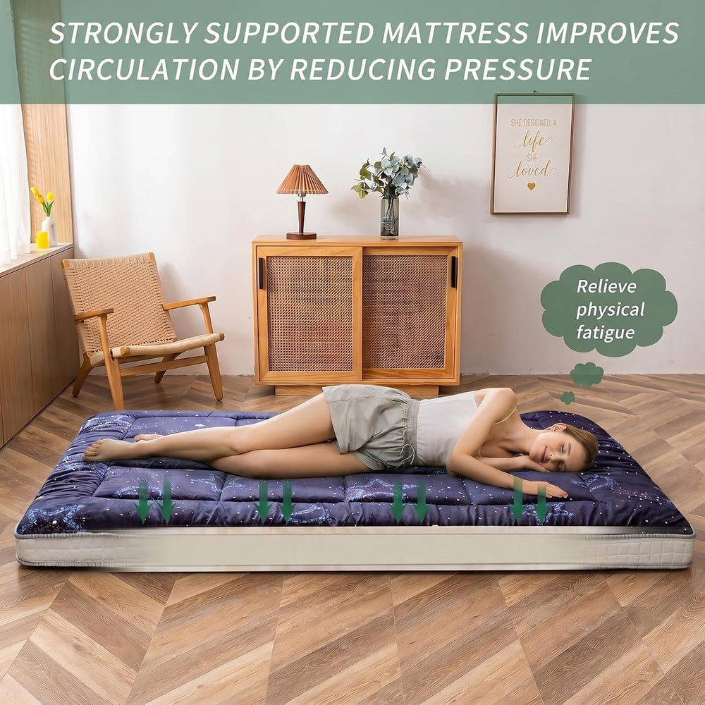 MAXYOYO Futon Mattress, Japanese Floor Mattress Folding Sleeping Pad | Black ...
