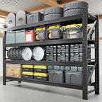 Letaya 68" W Storage Shelves Heavy Duty, 7000LBS Garage Shelving Units, 4 Tier Adjustable Utility Rack Shelf,Large Metal Industrial Shelves,for Shop,Warehouse,Basement (68" W x 24" D x 64" H)