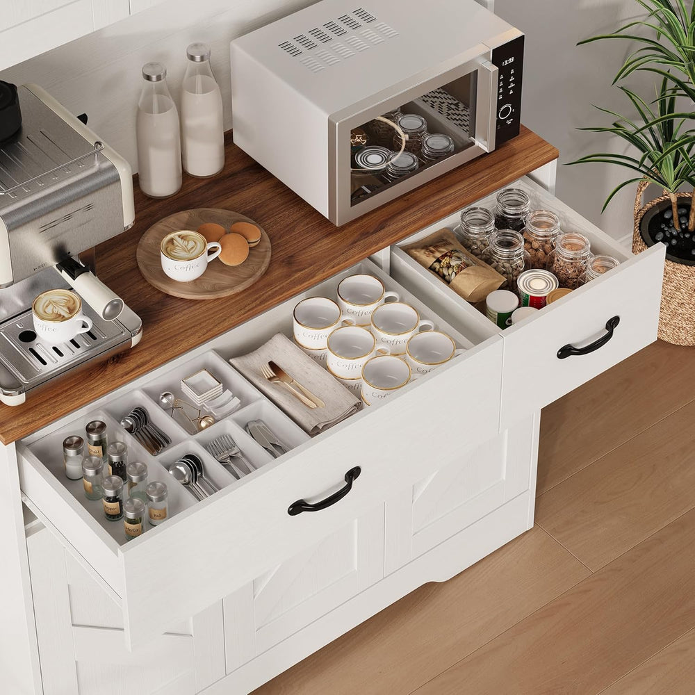 Garvee 71" Kitchen Pantry Cabinet with Charging Station, Kitchen Hutch S...
