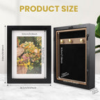Diversion Safe 6.5"x8.5" Picture Frame Safe with Secret Compartment for Valuables, Hidden Storage Picture Frame with Hooks, Wall-Mounted Secret Storage Box for Bedrooms, Living Rooms, and Offices