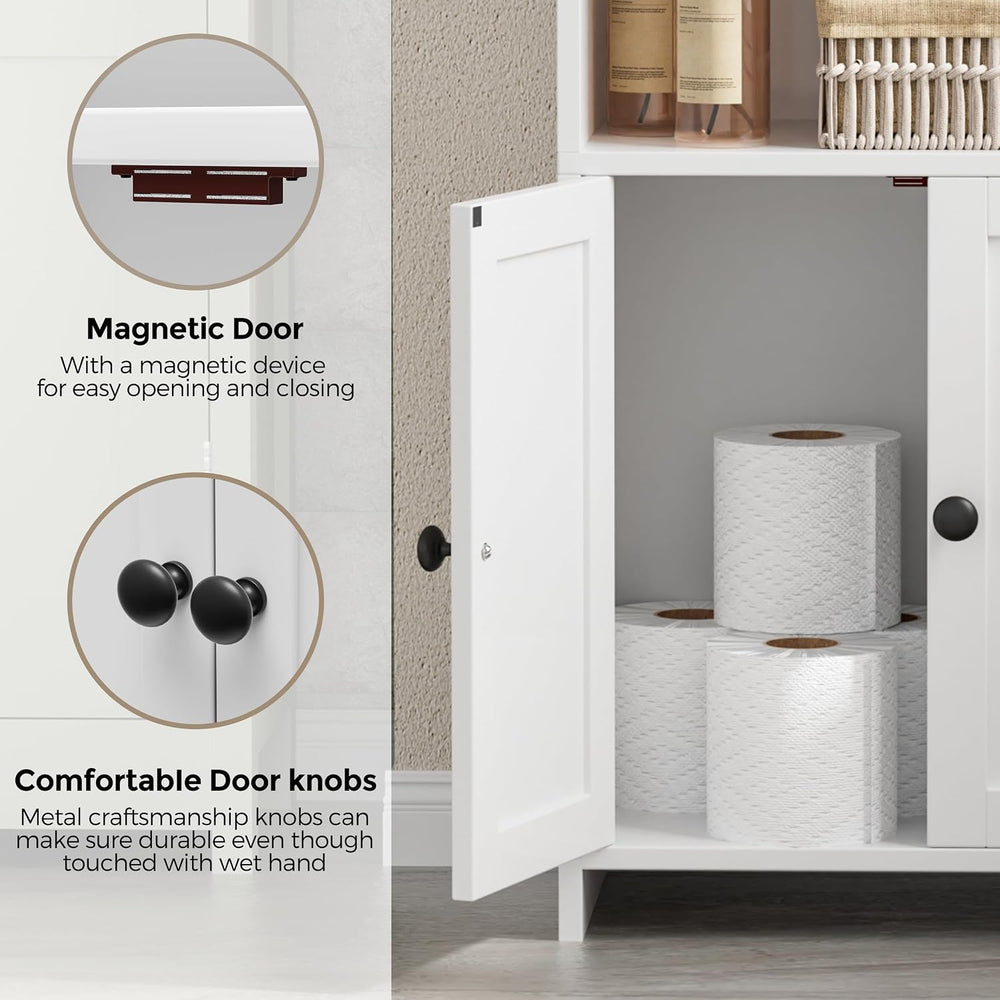 Homhedy Small Bathroom Storage Cabinet, Toilet Paper Storage Cabinet | Bathro...
