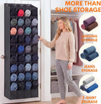 Ofiray-home Over the Door Shoe Organizer, 30-40 Pairs | Large & Deep Pockets, Fits Boots, Sneakers or Larger Shoes, Space-Saving, For Bedroom, Small Closet, Entryway